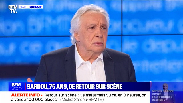 image de la news "Ça m'emmerde !" : Michel Sardou s'agace contre un medley de ses chansons sur le plateau de BFM TV
