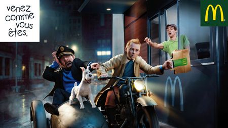 image de la news Quand McDo s'affiche avec Tintin, Lara Croft et "Taxi"... [PHOTOS]