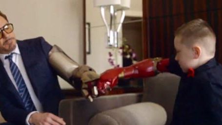 image de la news Robert Downey Jr. dans son costume d'Iron Man pour secourir un enfant