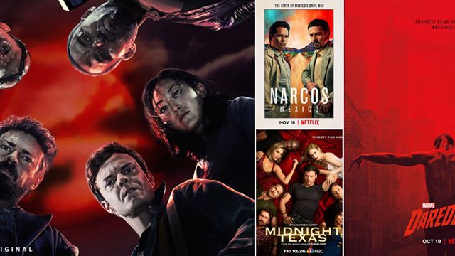 Marvel's Daredevil, Narcos: Mexico, Murder... Les séries de la rentrée font le plein d'affiches [MAJ]