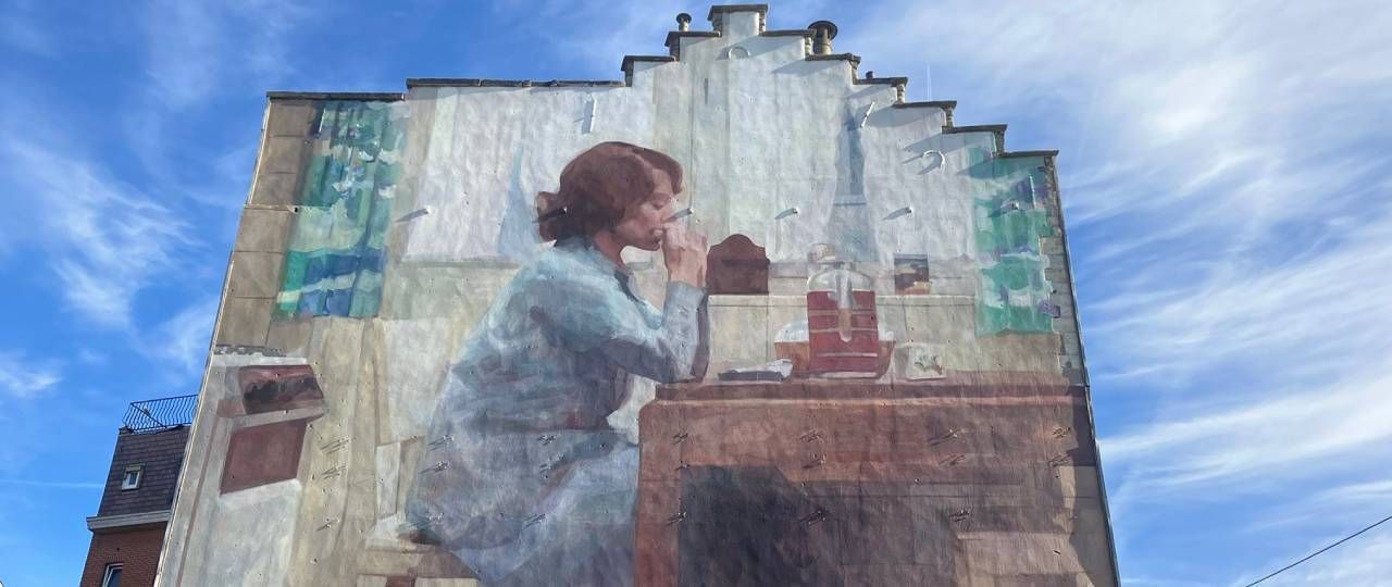 La fresque est signée Alba Fabre Sacristán