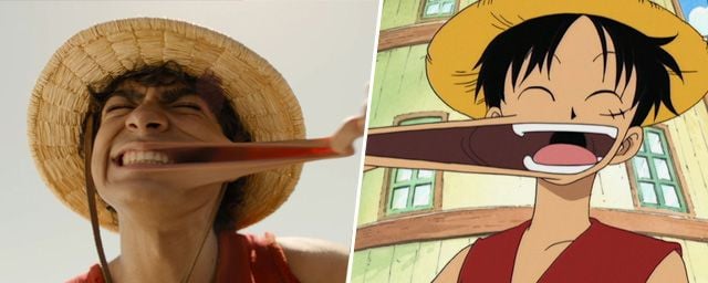 Luffy et son sourire élastique, reproduit à l'identique