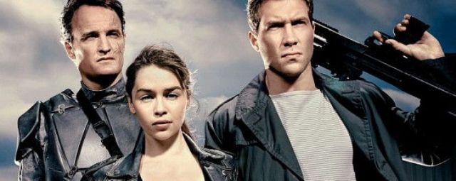 Jason Clarke (John Connor), Emilia Clarke (Sarah Connor) et Jai Courtney (Kyle Reese)