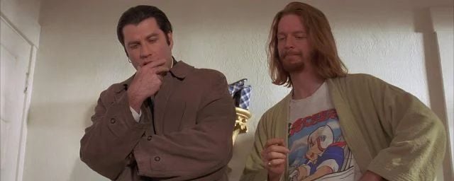 Jake Travolta et Eric Stoltz dans “Pulp Fiction” (1994)