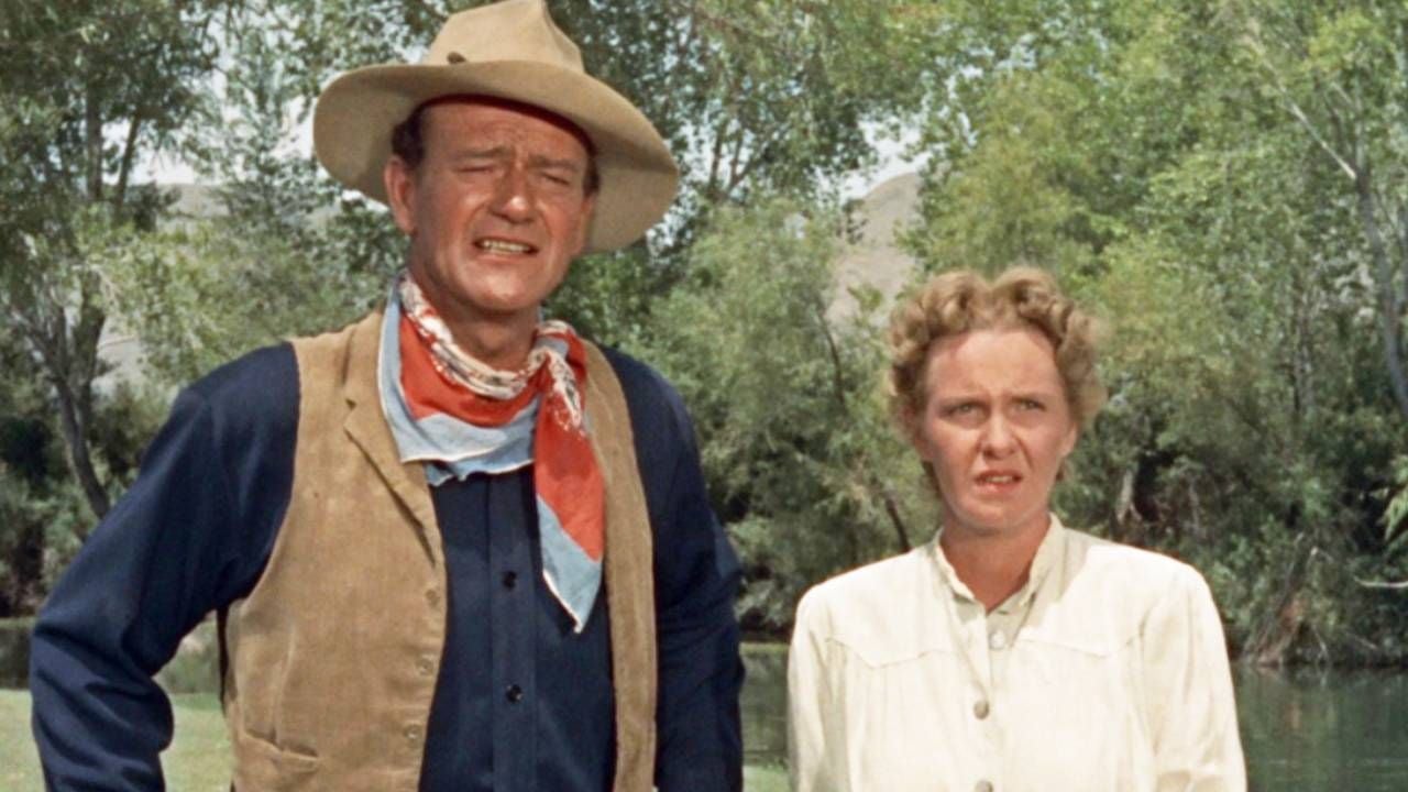 John Wayne et Geraldine Page