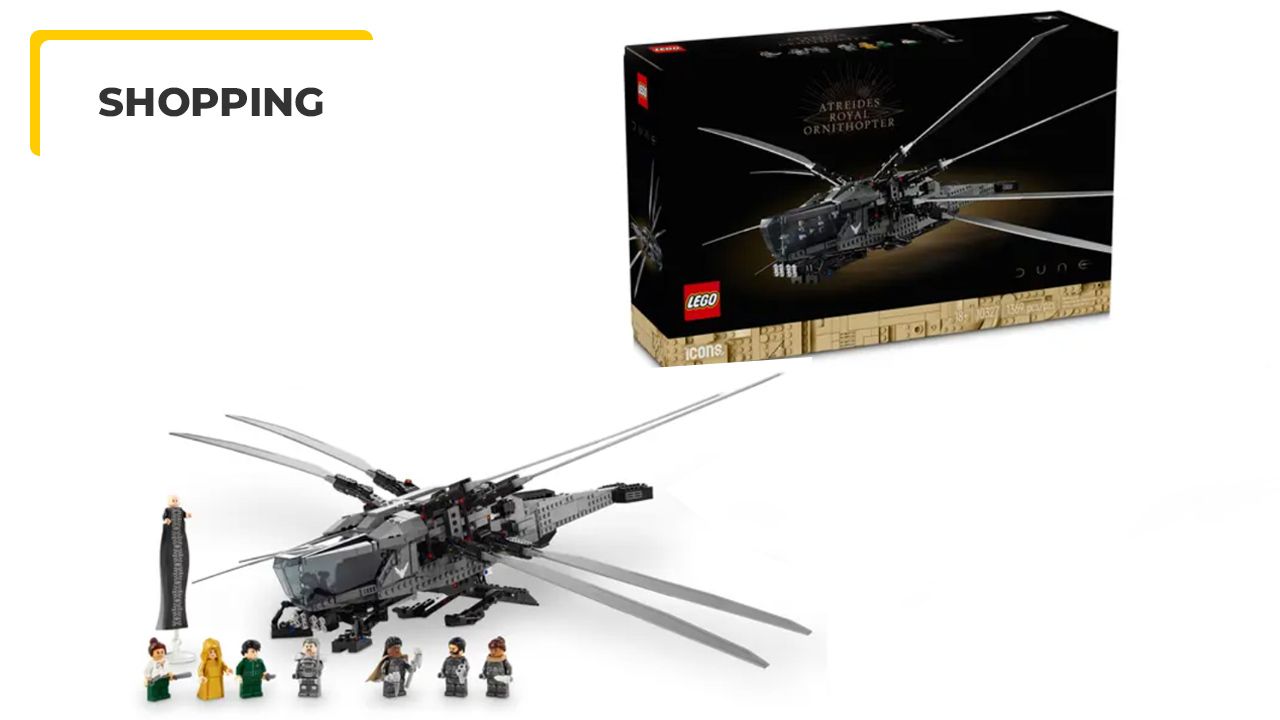 Dune: Expand the world of the movies with the iconic LEGO box and its magnificent ornithopter