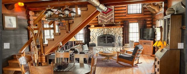 Cliché du chalet de Rip sur le site du Chief Joseph Ranch