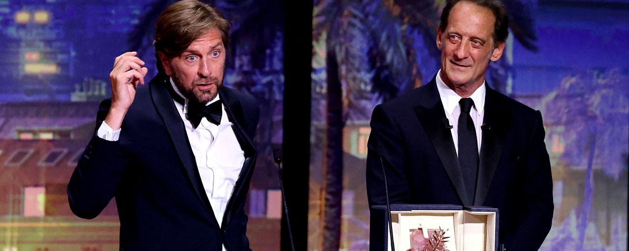 Ruben Östlund et Vincent Lindon à Cannes en 2022