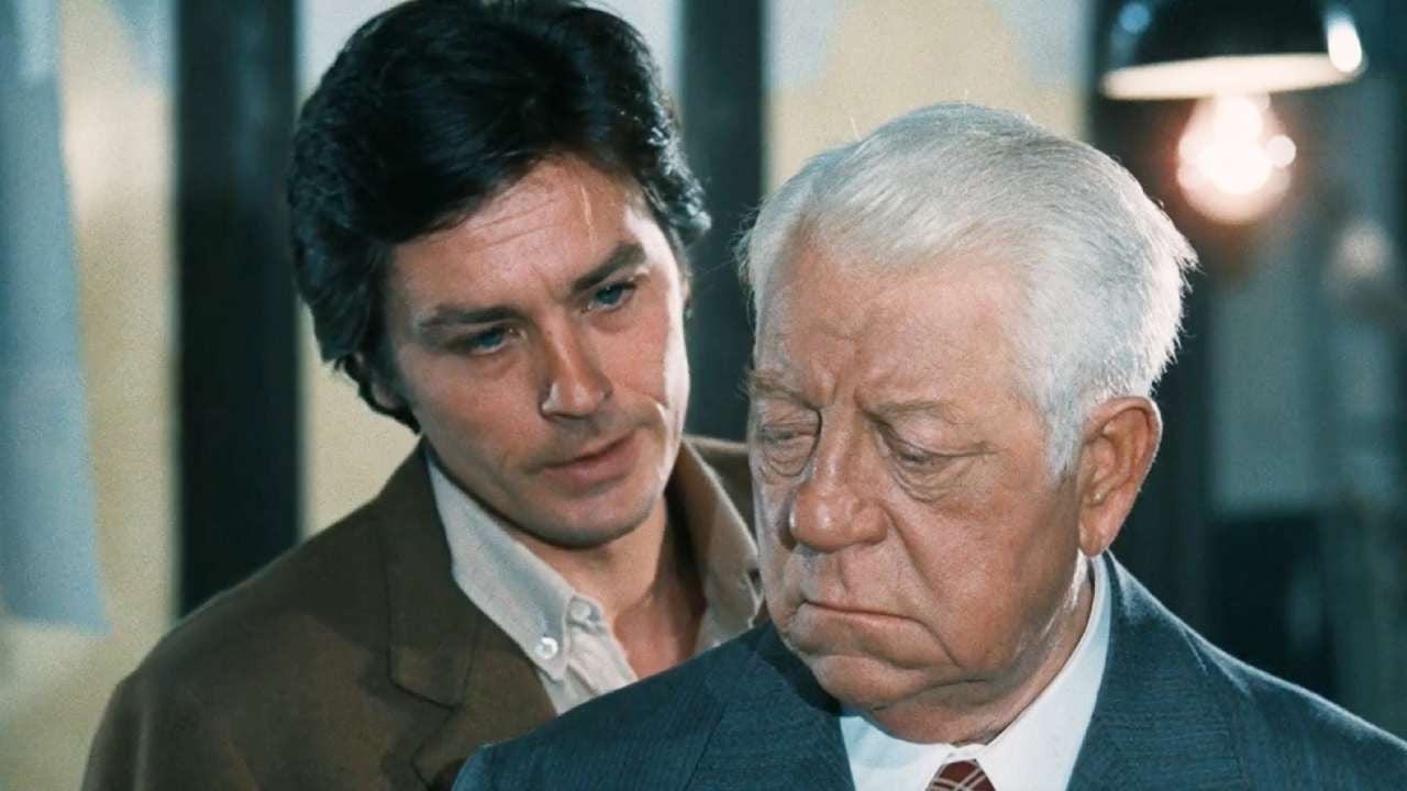 Alain Delon e Jean Gabin em 