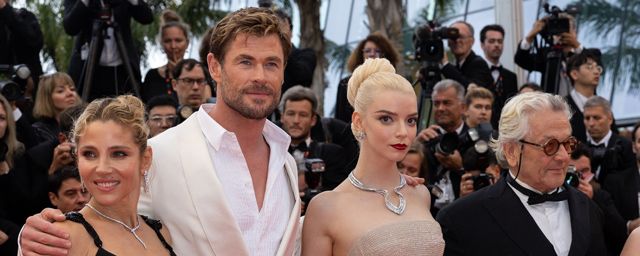 Elsa Pataky, Chris Hemsworth, Anya Taylor-Joy et George Miller à Cannes le 15 mai 2024