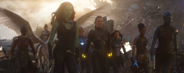 Gamora pendant le combat final de