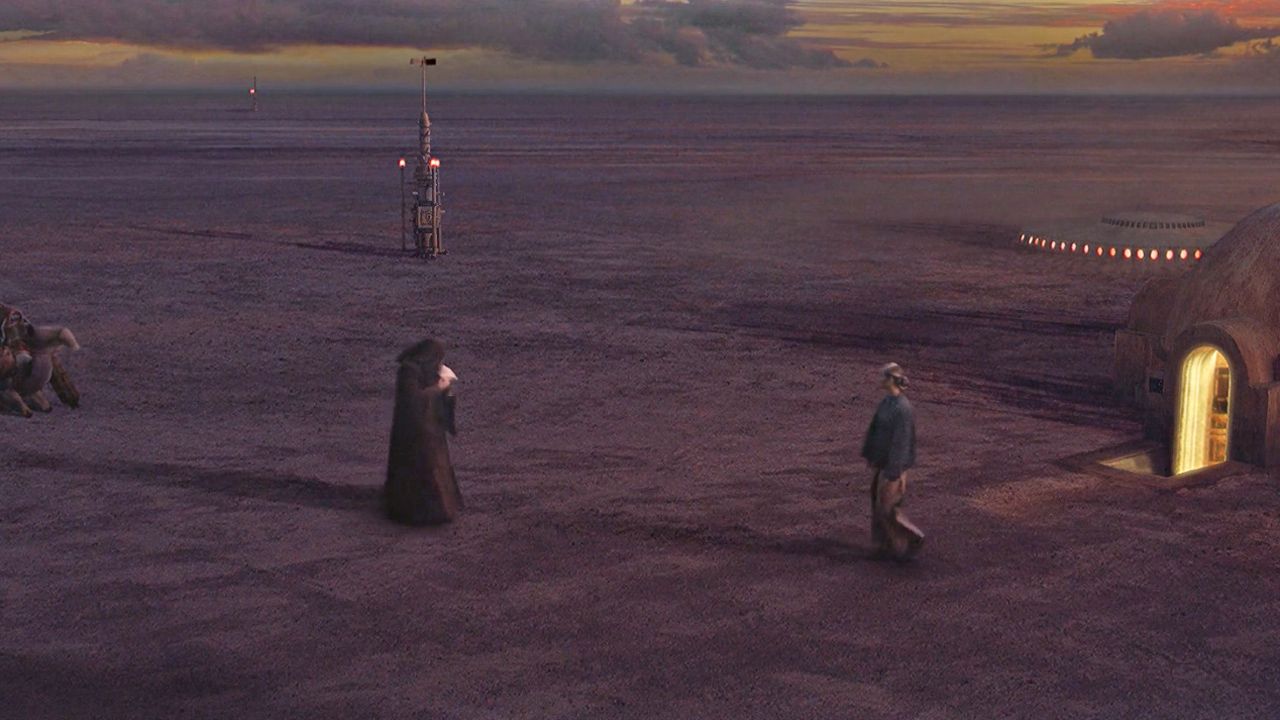 Obi-Wan sur fond ve... sur Tatooine !