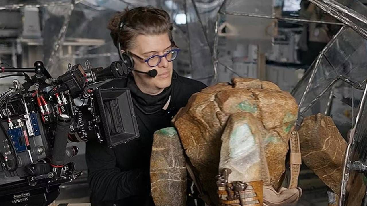 James Ortiz e Rocky no set