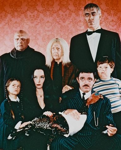 La Famille Addams : Photo Ted Cassidy, Lisa Loring, Ken Weatherwax
