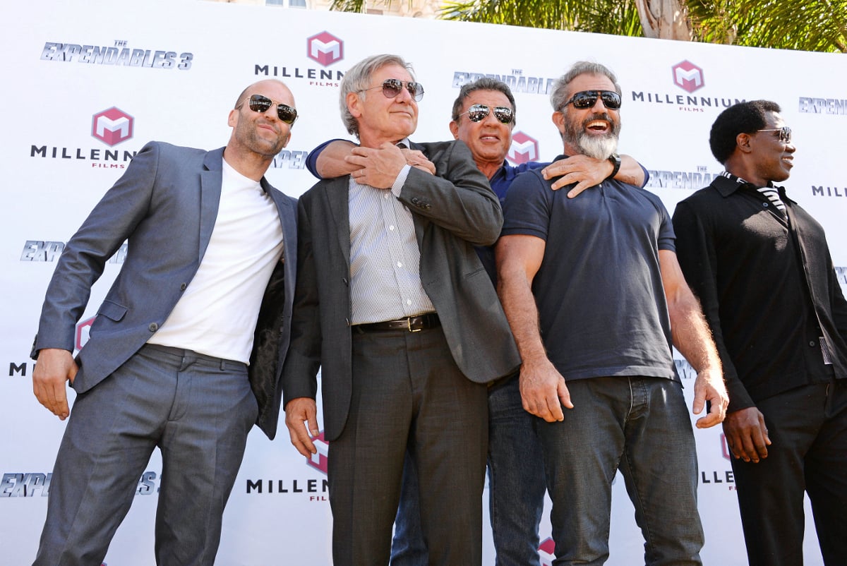 Photo De Harrison Ford Expendables 3 Photo Promotionnelle Harrison Ford Jason Statham Mel Gibson Sylvester Stallone Wesley Snipes Allocine