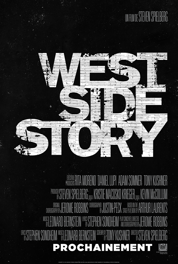 the film from the musical West Side Story, directed by Steven Spielberg.
