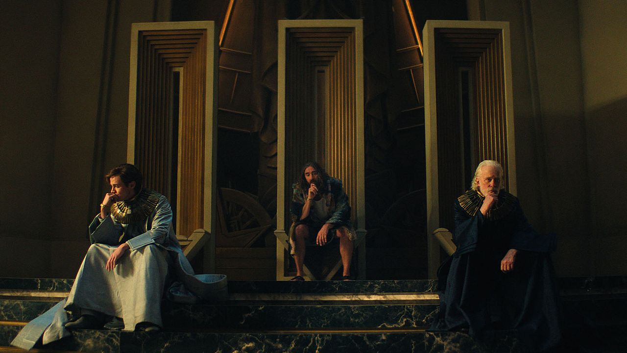 Foundation : Photo Lee Pace, Terrence Mann, Cassian Bilton