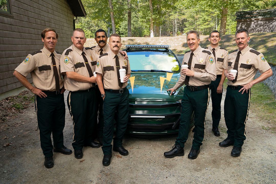 Super Troopers 3 : Photo Jay Chandrasekhar, Andrew Dismukes, Nat Faxon, Kevin Heffernan, Steve Lemme, Paul Soter, Erik Stolhanske