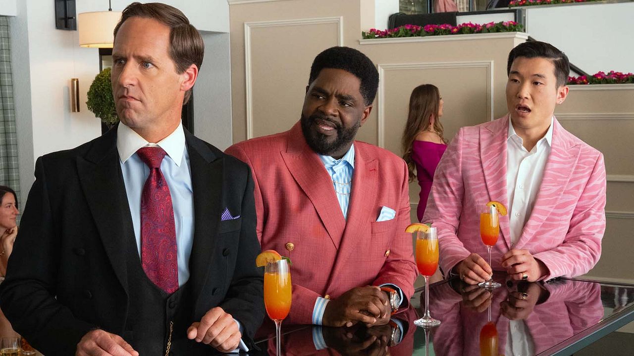 Photo Nat Faxon, Ron Funches, Joel Kim Booster