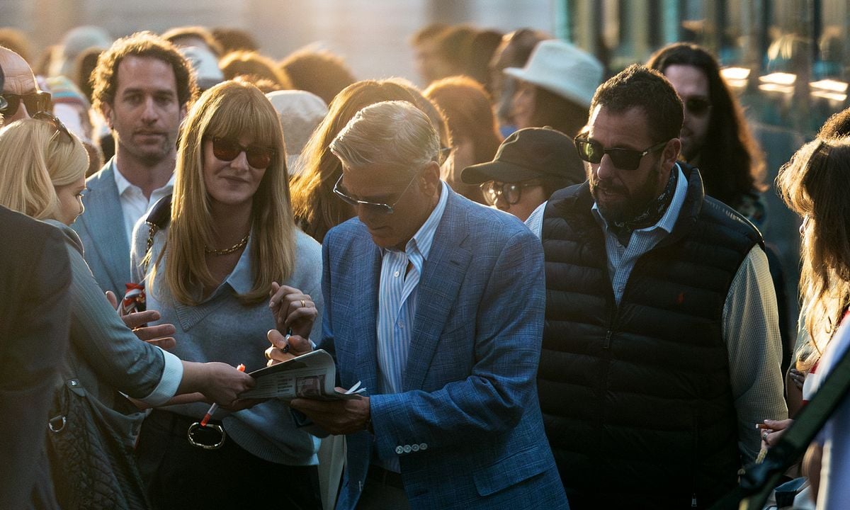 Jay Kelly : Photo Adam Sandler, George Clooney, Laura Dern