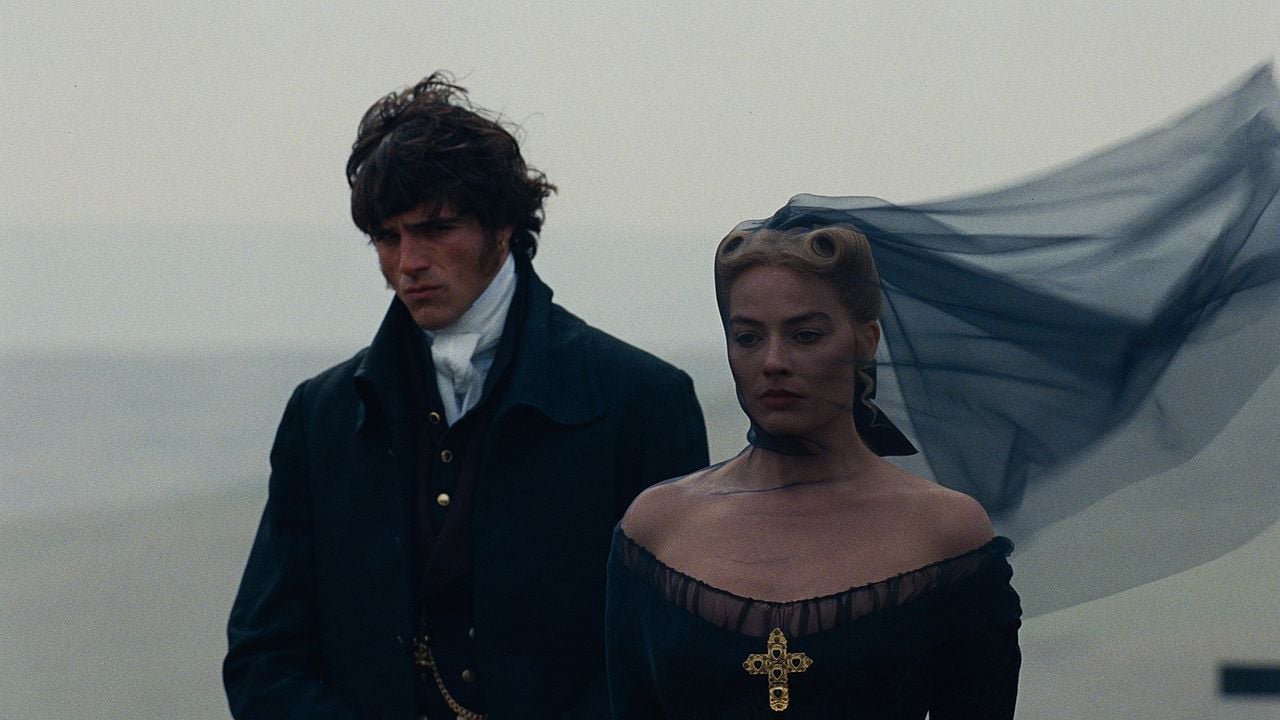 "Hurlevent" : Photo Margot Robbie, Jacob Elordi