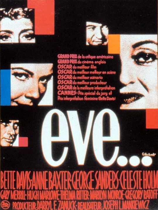 Eve : Affiche Joseph L. Mankiewicz, Anne Baxter, Bette Davis