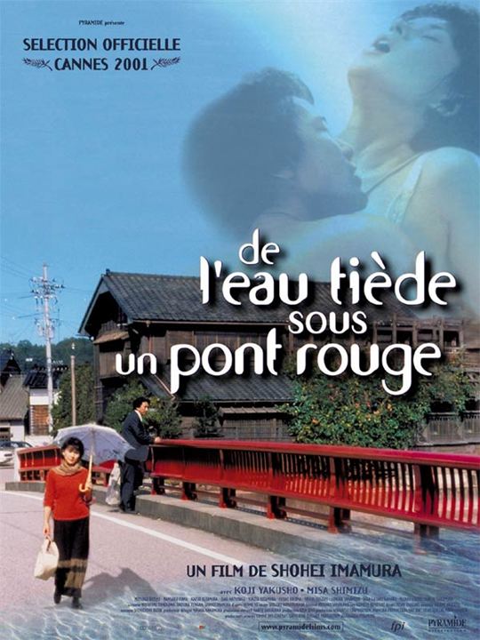 De l'eau tiède sous un pont rouge : Affiche Shôhei Imamura