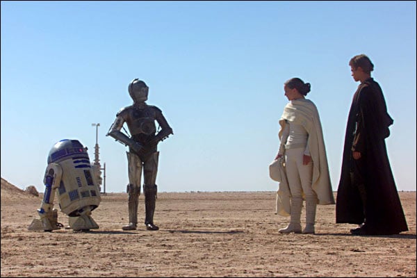 Star Wars : Episode II - L'Attaque des clones : Photo Kenny Baker, Natalie Portman, Anthony Daniels, Hayden Christensen