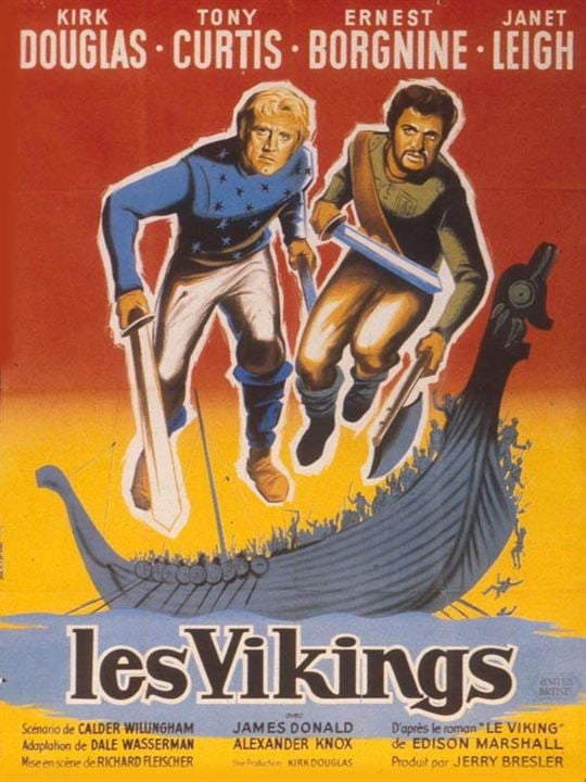 Les Vikings : Affiche Richard Fleischer, Kirk Douglas, Tony Curtis