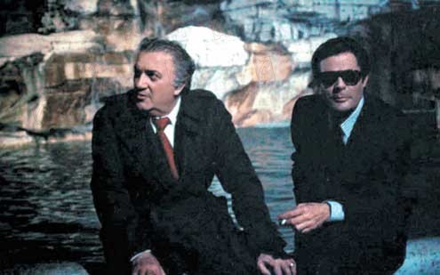Nous nous sommes tant aimés ! : Photo Marcello Mastroianni, Ettore Scola, Federico Fellini