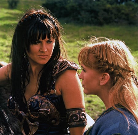Photo Renée O'Connor, Lucy Lawless