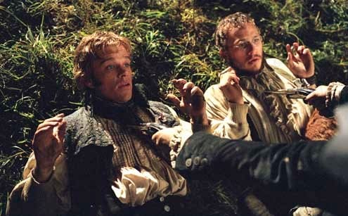 Les Frères Grimm : Photo Matt Damon, Heath Ledger, Terry Gilliam