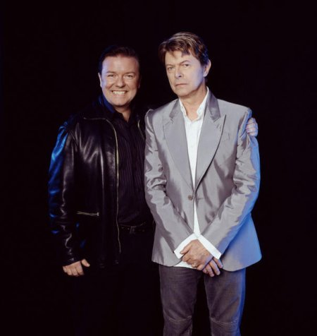 Photo Ricky Gervais, David Bowie