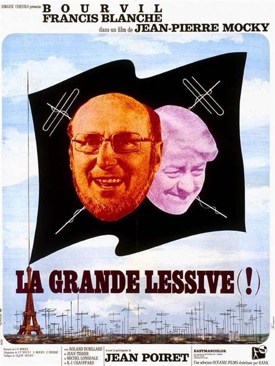 La Grande lessive : Affiche Jean-Pierre Mocky, Bourvil, Francis Blanche