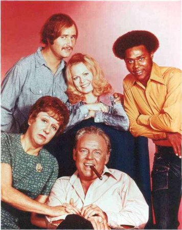 Photo Sally Struthers, Carroll O'Connor, Mike Evans, Jean Stapleton