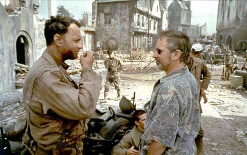 Il faut sauver le soldat Ryan : Photo Tom Hanks, Steven Spielberg