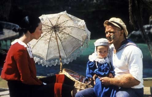 Popeye : Photo Robin Williams, Robert Altman, Shelley Duvall