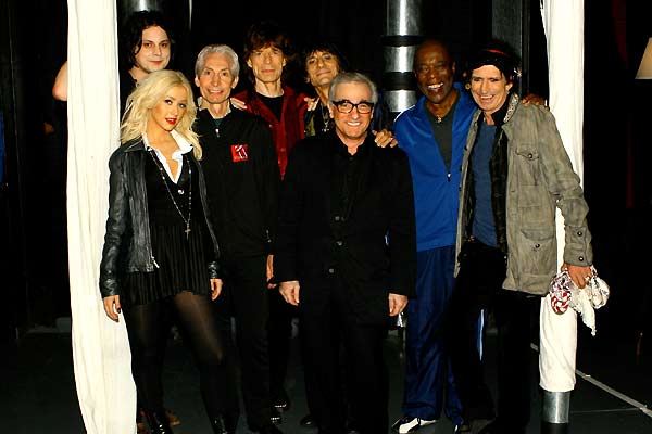 Shine a Light : Photo Keith Richards, Charlie Watts, Ron Wood, Christina Aguilera, Martin Scorsese, Mick Jagger