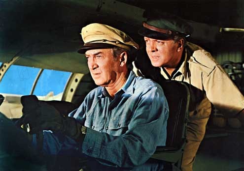 Le Vol du Phénix : Photo Robert Aldrich, James Stewart, Richard Attenborough