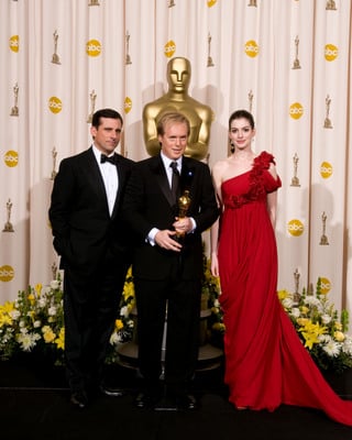 Cérémonie des Oscars 2008 : Photo Anne Hathaway, Brad Bird, Steve Carell