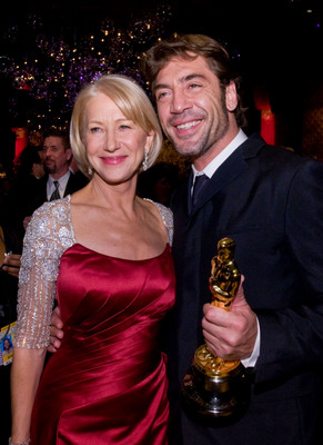 Cérémonie des Oscars 2008 : Photo Javier Bardem, Helen Mirren