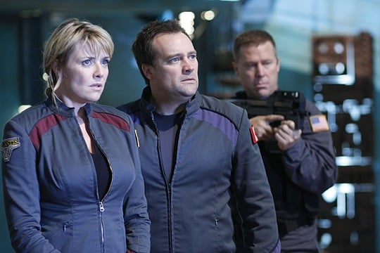 Photo Amanda Tapping, David Hewlett