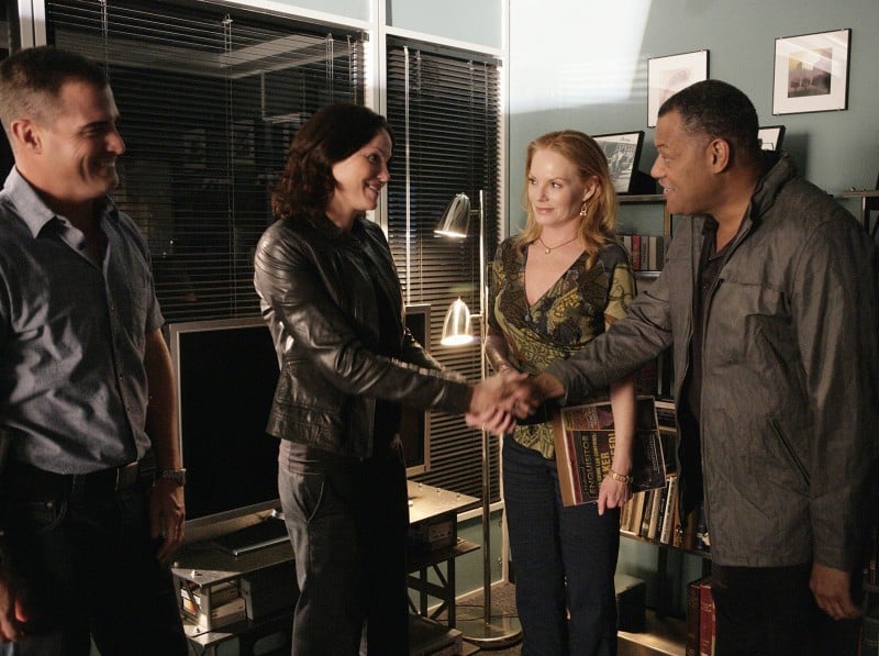 Photo Marg Helgenberger, George Eads, Laurence Fishburne, Jorja Fox