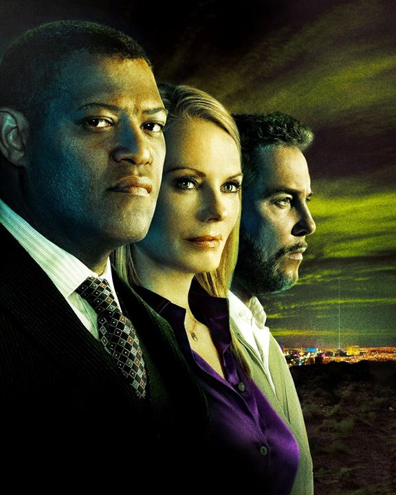 Photo William L. Petersen, Laurence Fishburne, Marg Helgenberger