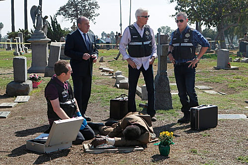 Les Experts : Photo Ted Danson, George Eads, David Berman, Paul Guilfoyle (II)