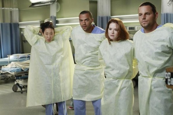 Grey's Anatomy : Photo Justin Chambers (I), Jesse Williams, Sandra Oh, Sarah Drew