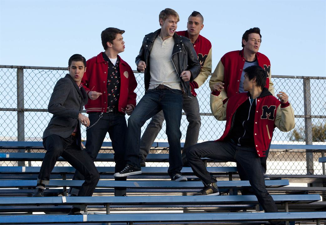 Glee : Photo Darren Criss, Harry Shum Jr., Damian McGinty, Chord Overstreet, Cory Monteith, Mark Salling
