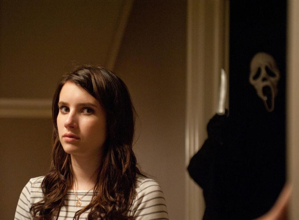 Scream 4 : Photo Emma Roberts, Wes Craven