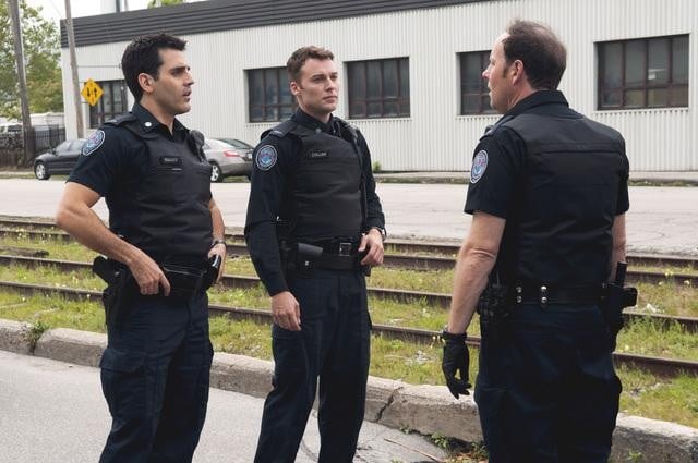 Rookie Blue : Photo Peter Mooney, Matt Gordon, Ben Bass