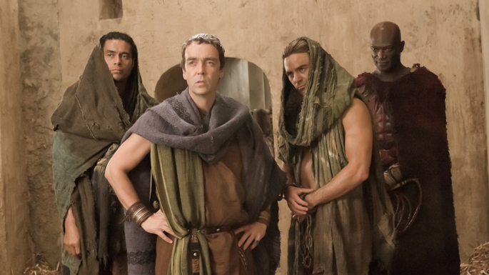 Spartacus : Les dieux de l'arène : Photo Peter Mensah, Dustin Clare, Antonio Te Maioha, John Hannah
